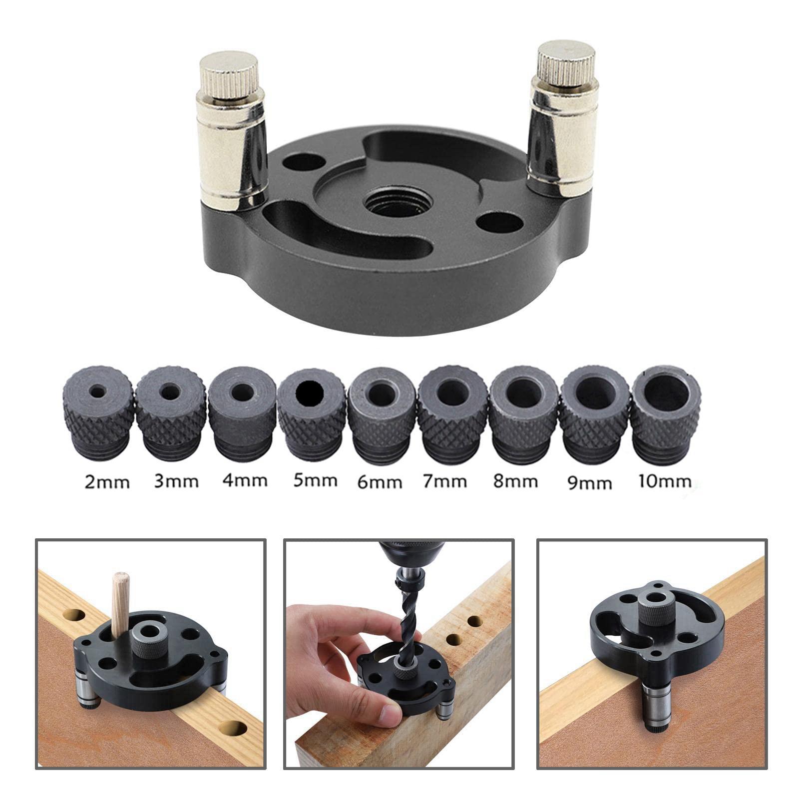 Vertical Self Centering Dowel Jig Kit, Dowel Drill Bit, Drill Bit Hole Jig Hole Puncher Locator, 2-10mm Wood Hole Drill Bit Set Woodworking Tools