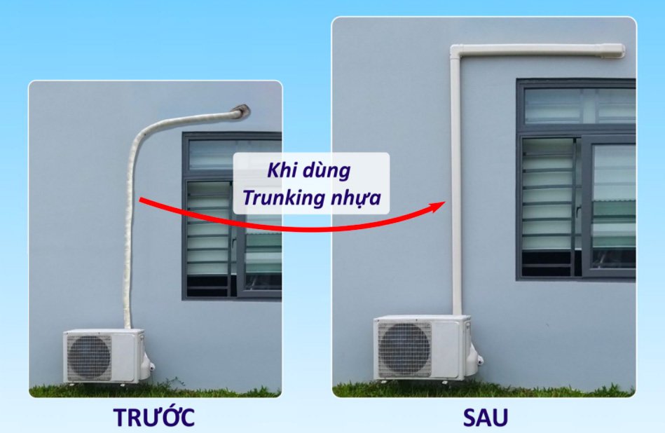 Trunking Nhựa Fineduct Ống Cứng KL-70/80/100/120/140 - 2 Cây* 1 Mét/ 1 Cây*1.5 Mét - Hàng nhập khẩu chính hãng