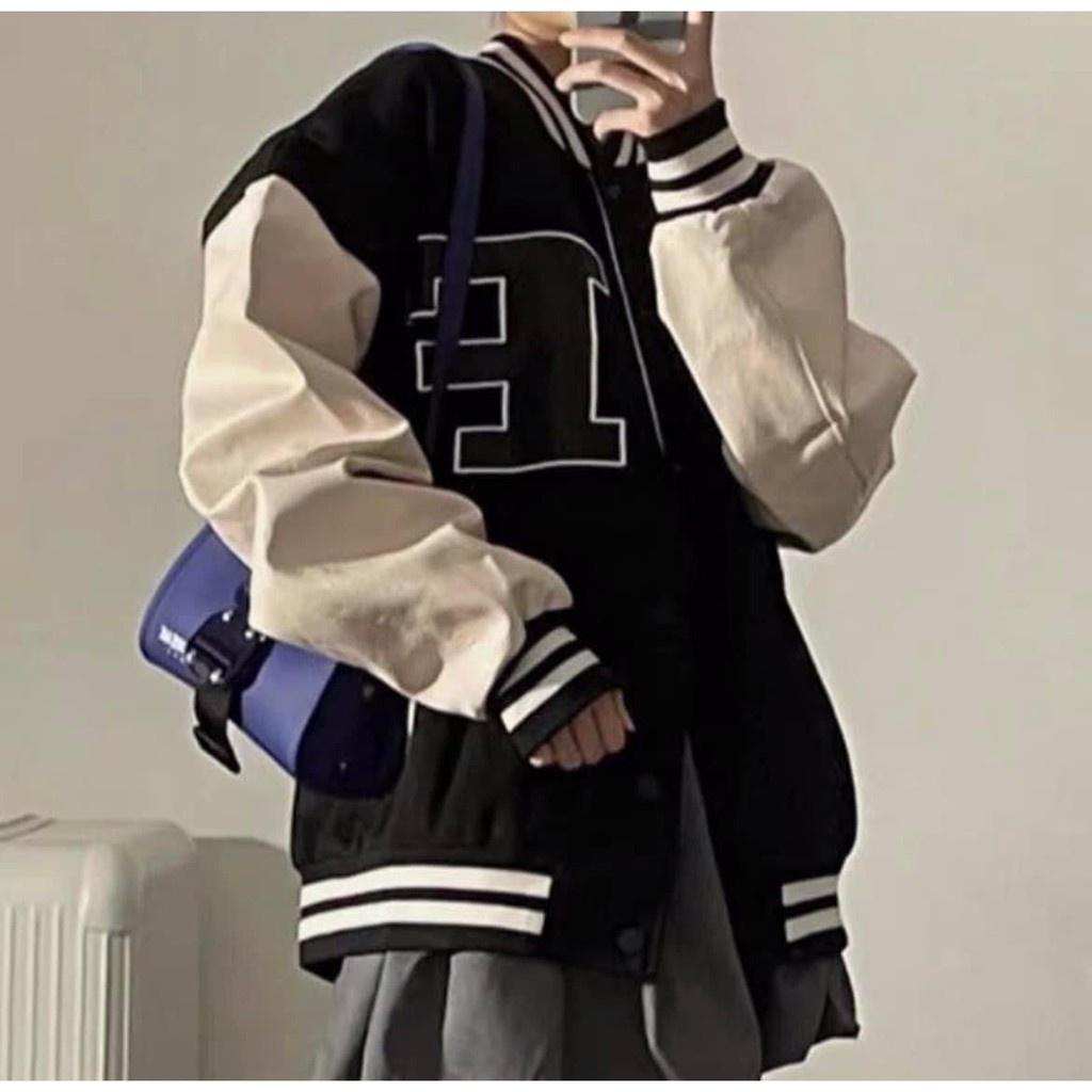 Áo khoác Bomber chữ F 2 lớp From rộng unisex oversize 1992 Clothing