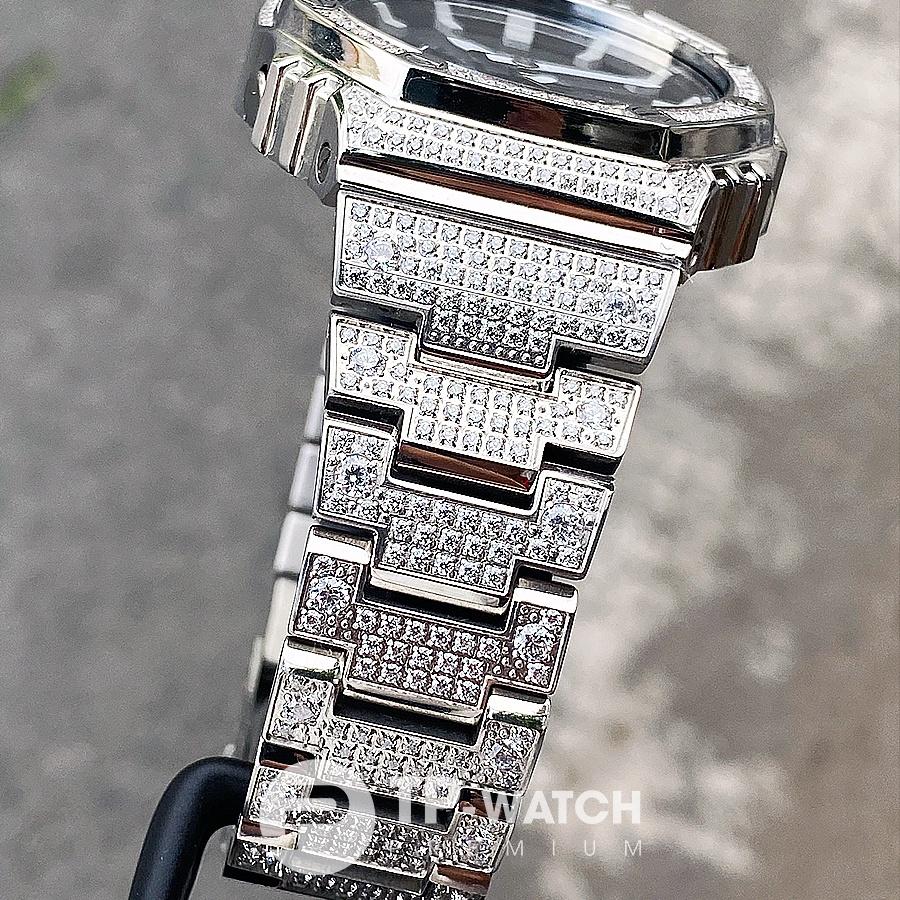 Đồng Hồ Nam Dây Thép Casio G-Shock GA-2100 Độ Giáp AP Full Đá Mặt Và Dây | GA-2100 Custom Full Đá Mặt Và Dây
