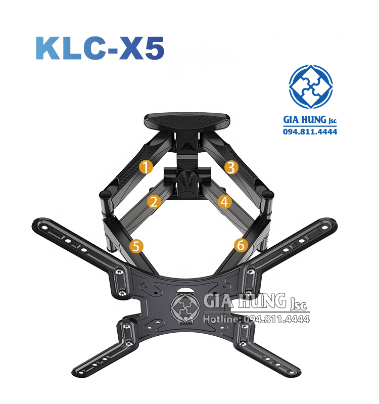 GIÁ TREO TIVI XOAY KALOC X5 TAY ĐÔI CHẮC CHẮN CHỊU TẢI TRỌNG CAO