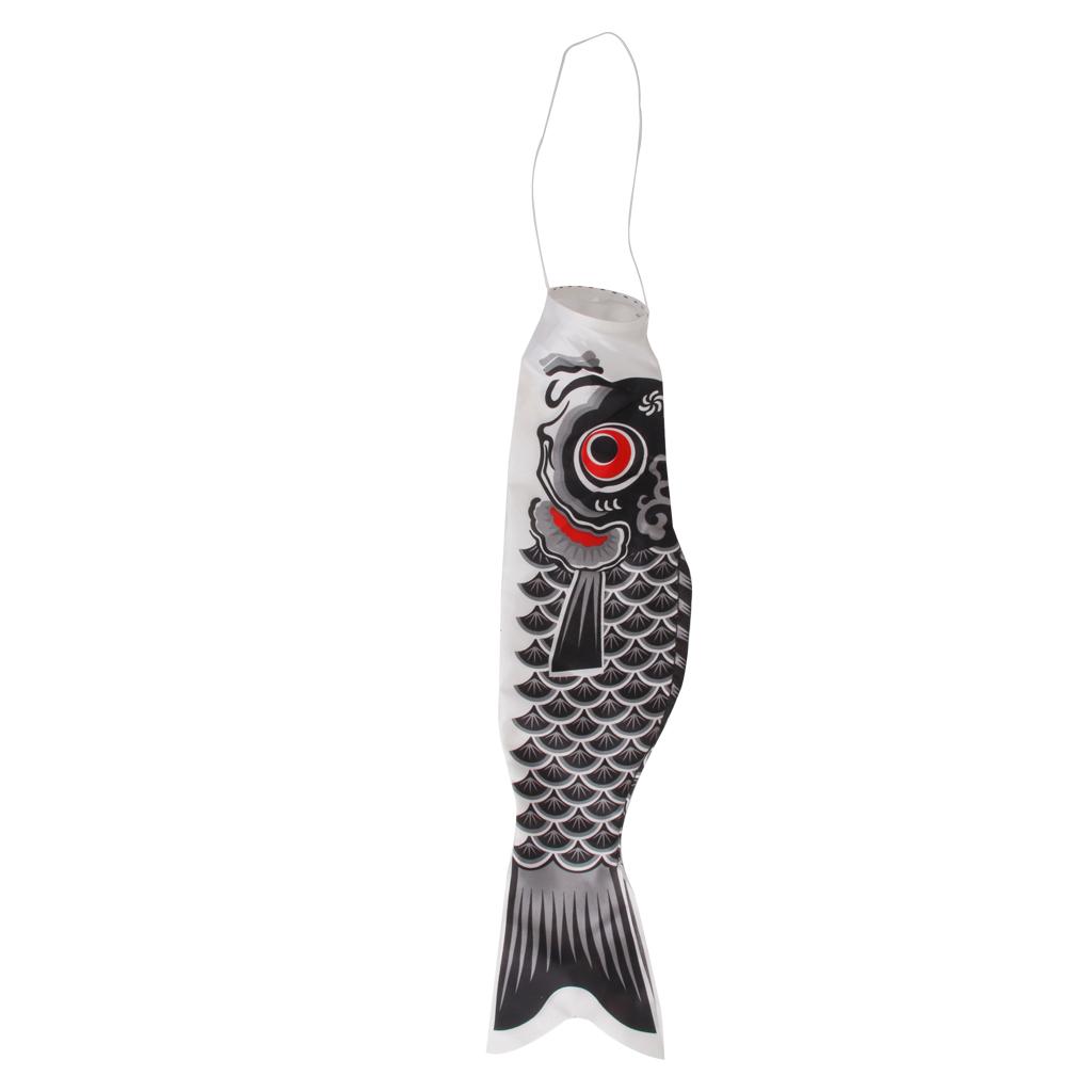 4pcs 16" Koi Nobori Carp Wind Sock Koinobori Fish Kite Flag Hanging Decor