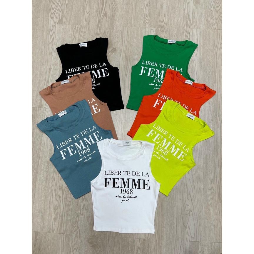 ÁO CROPTOP BA LỖ IN CHỮ ÔM BODY CỰC NĂNG ĐỘNG VÀ SEXY