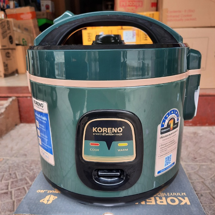 Nồi cơm điện 1,2 lít KORENO KN-612 lòng nồi dày 3 lớp hàng chính hãng bảo hành 12 tháng