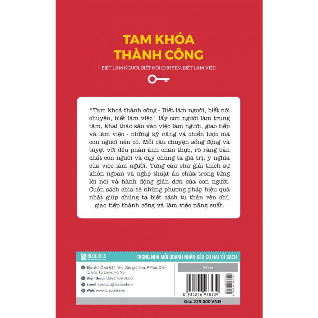 Sách - Tam Khoá Thành Công : Biết Làm Người, Biết Nói Chuyện, Biết Làm Việc