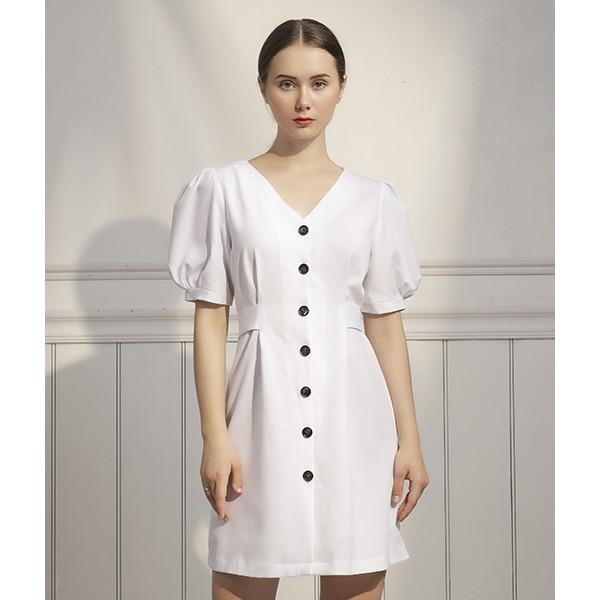 Đầm suông cổ V tay ngắn nữ Callia Jania