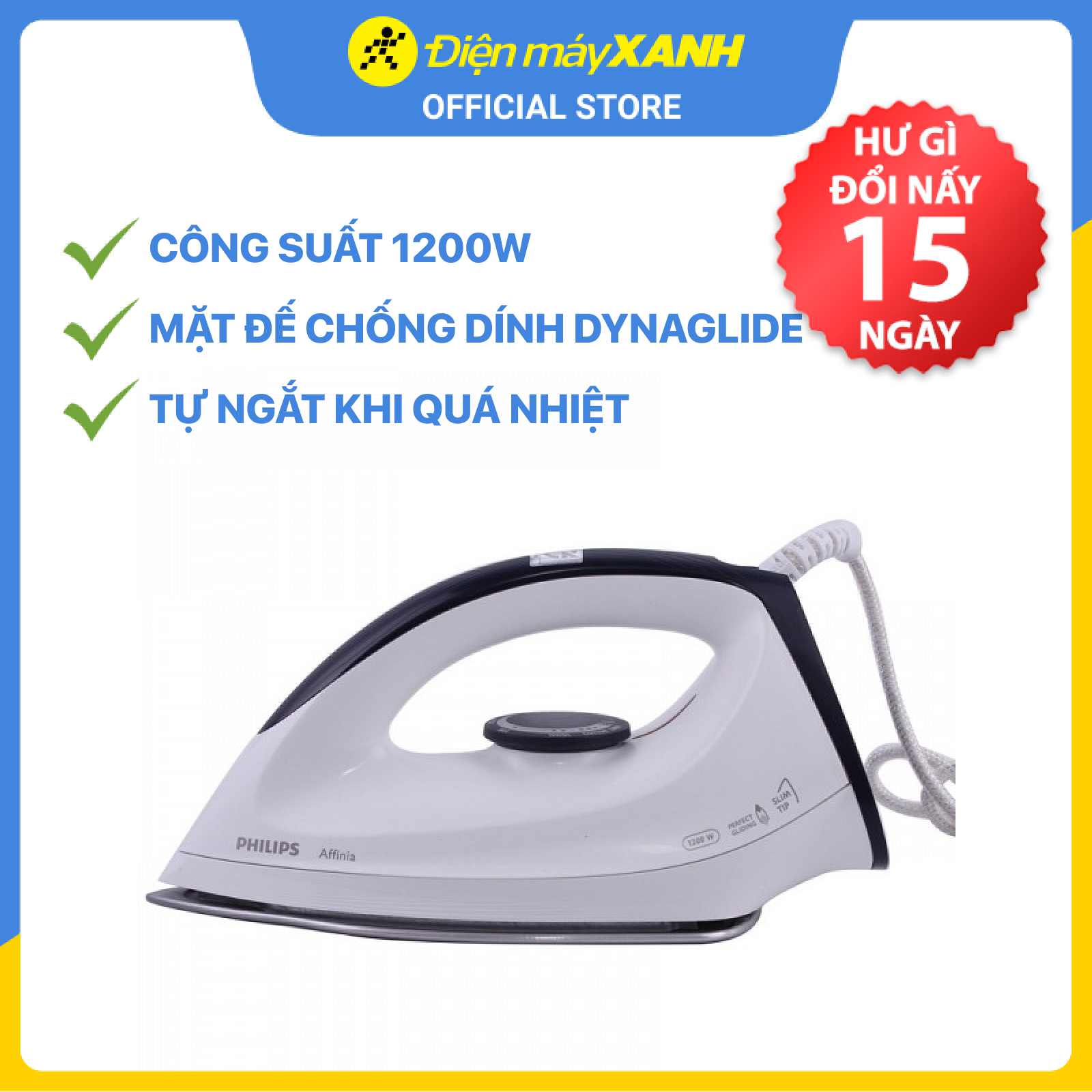 Bàn ủi khô Philips GC160 - Hàng chính hãng