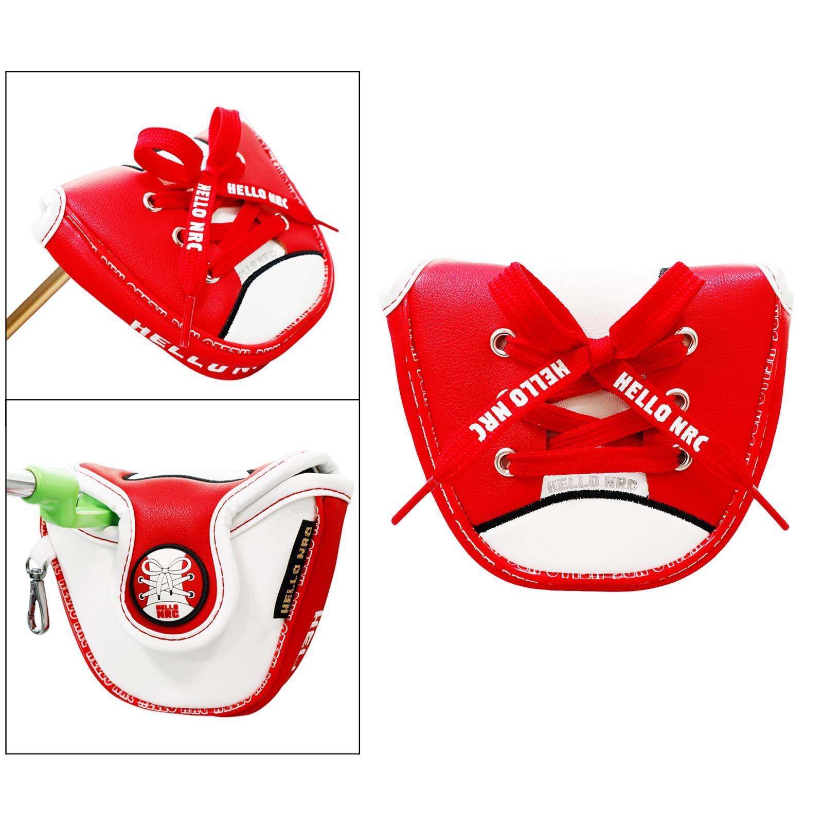 2 Pcs Golf Mallet Putter Head Cover Replacement covers for head PU Leather