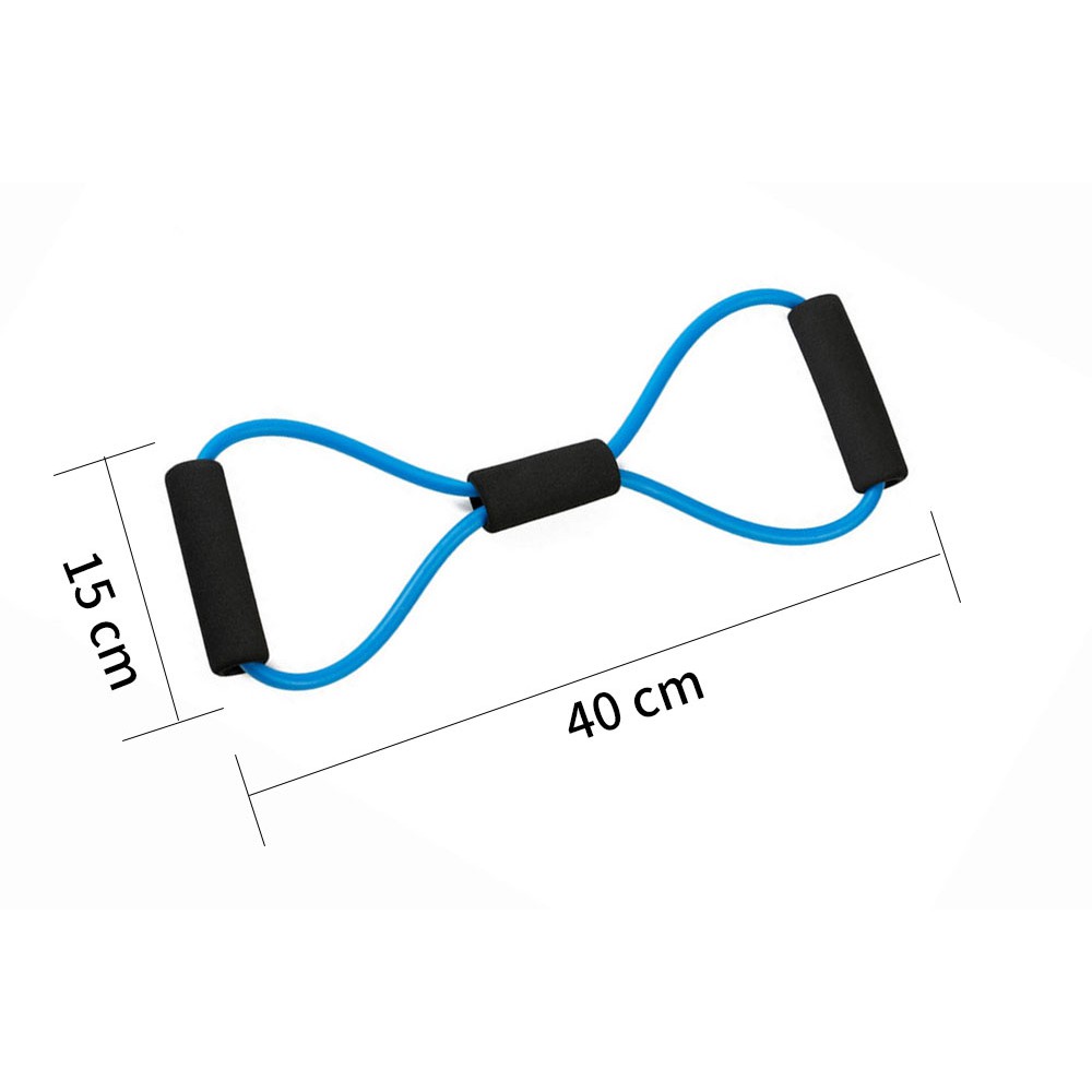 Dây kháng lực số 8 hỗ trợ tập thể dục tại nhà bằng cao su đàn hồi