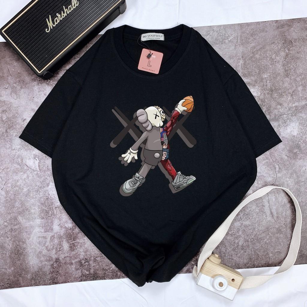 Áo thun tay ngắn Be Yourself unisex size M L XL - Gấu bóng rổ
