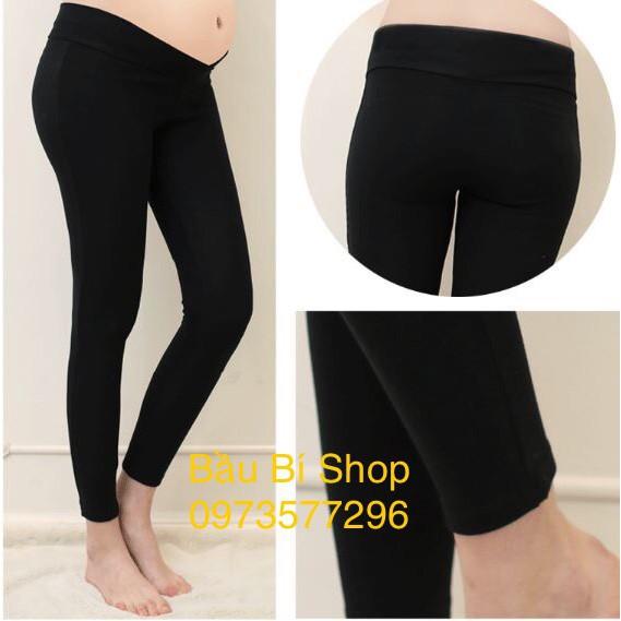 Quần legging bầu cạp chéo dài/ngố