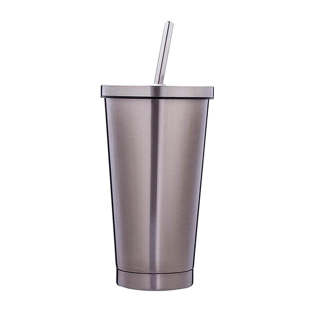 Cốc Bằng Thép Không Gỉ Cách Ly Cốc Cốc Có Nắp Và ống Hút