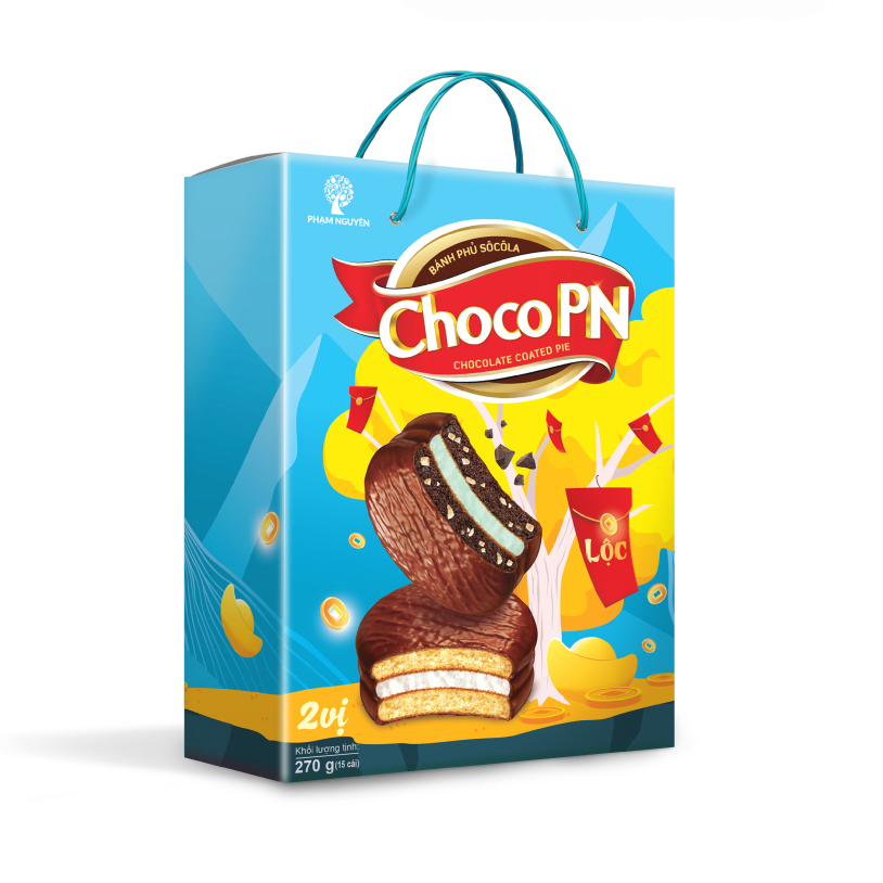 Bánh phủ sôcôla 2 vị LỘC – Choco PN 270 NEW