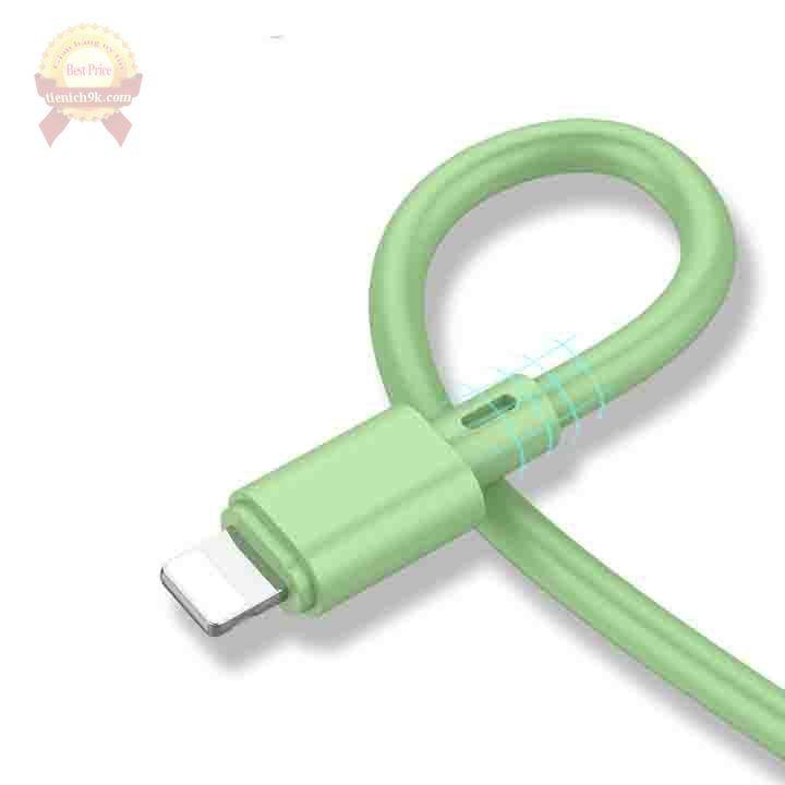 Dây cáp uốn dẻo sạc nhanh QC 3.0 silicon Type C Lightning USB dài 1m 3m cho điện thoại