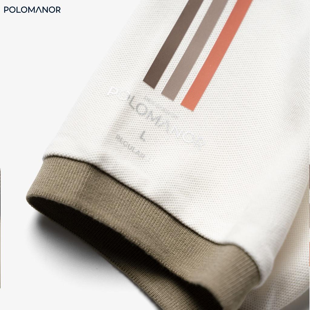 Áo Polo nam phối ELIO vải cá sấu cotton CMC, nam tính, thanh lịch, sang trọng - POLOMANOR
