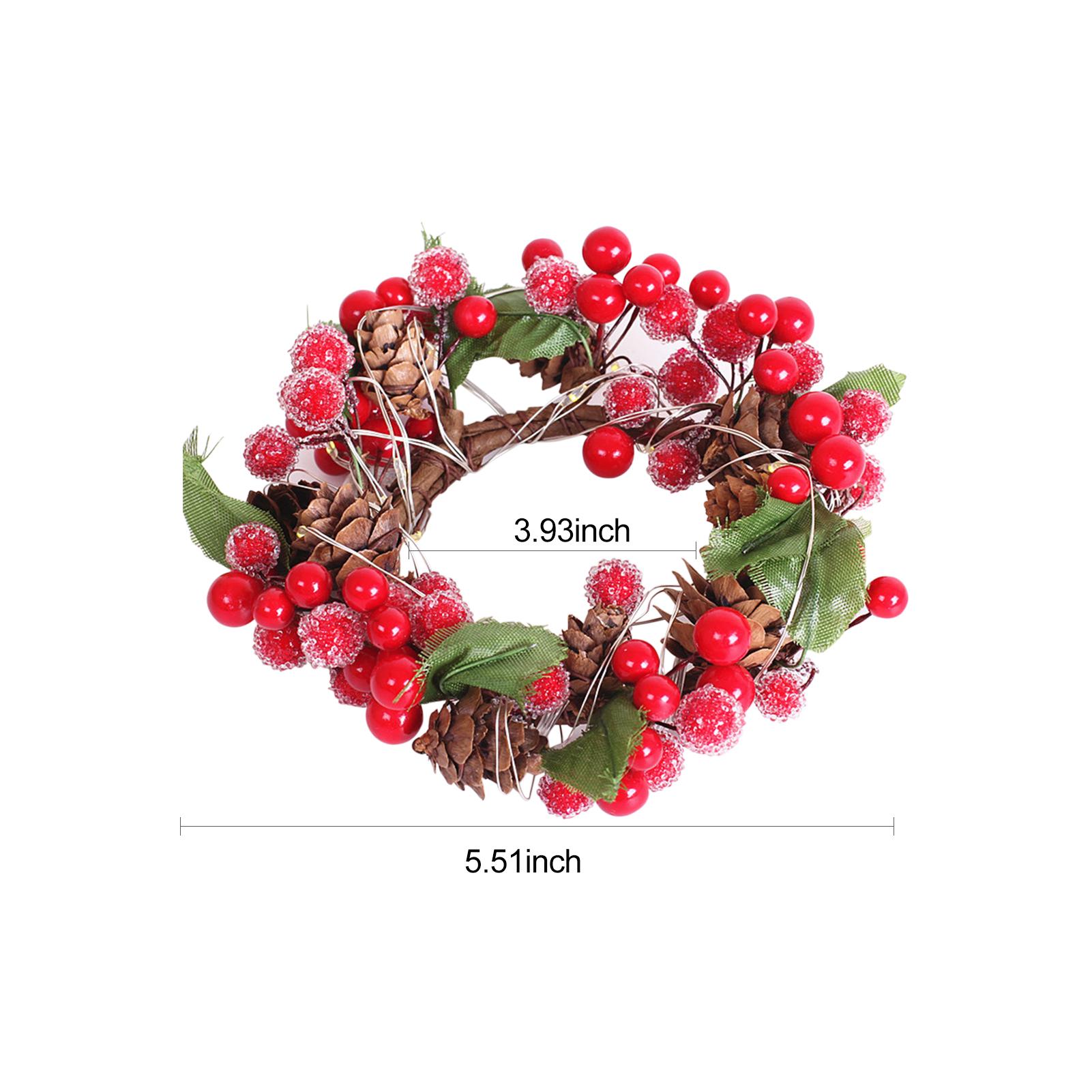 Vòng hoa dây đèn LED trang trí giáng sinh, lễ hội, trong nhà và ngoài trời