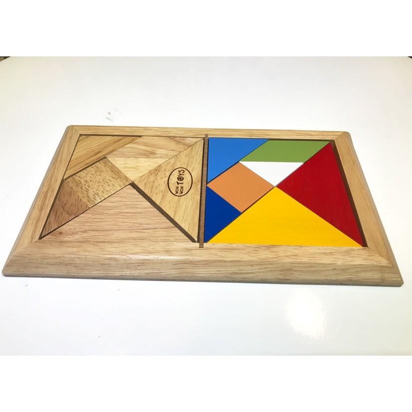 Bộ tangram đôi (trí uẩn) cho bé tư duy logic