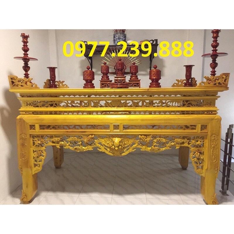Bàn thờ án gian gỗ mít 197cm