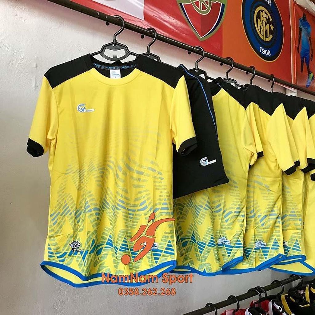 Bộ quần áo đá banh, đá bóng không Logo cao cấp Riki C100 Vàng 2022_2023