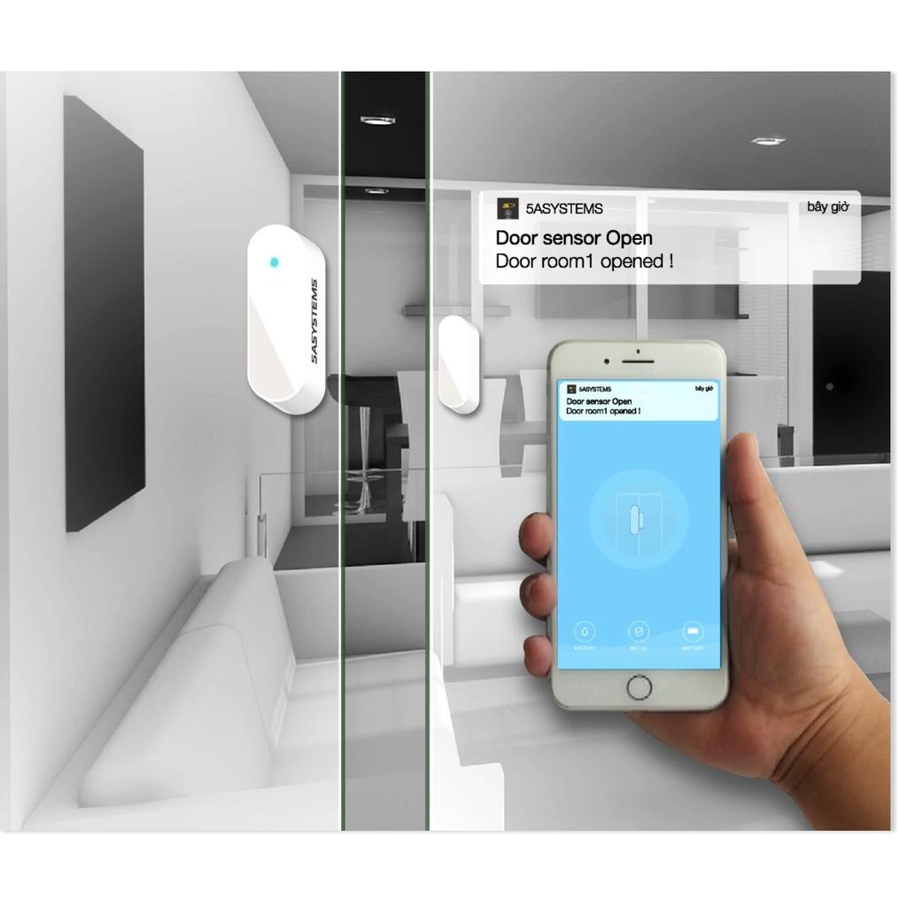 WIFI Door Magnetic Cảm Biến Cửa Điều Khiển Bằng App Giọng Nói Tiếng Việt , Tiếng Anh