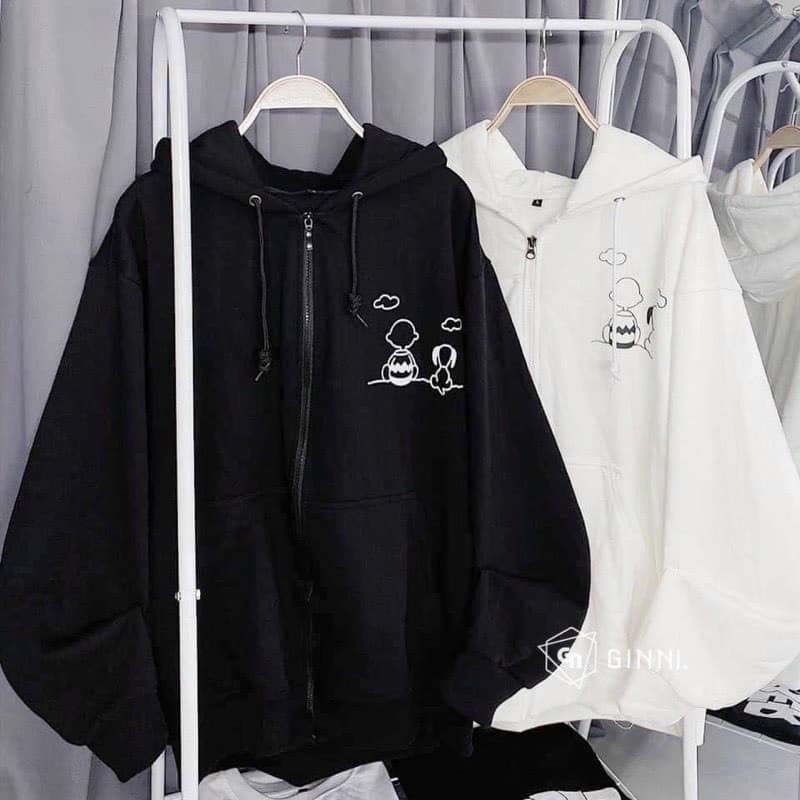 ÁO HOODIE - ÁO KHOÁC NỈ NGOẠI Dây full zip (Ảnh Thật) HOOIDE IN NGƯỜI VÀ GẤU