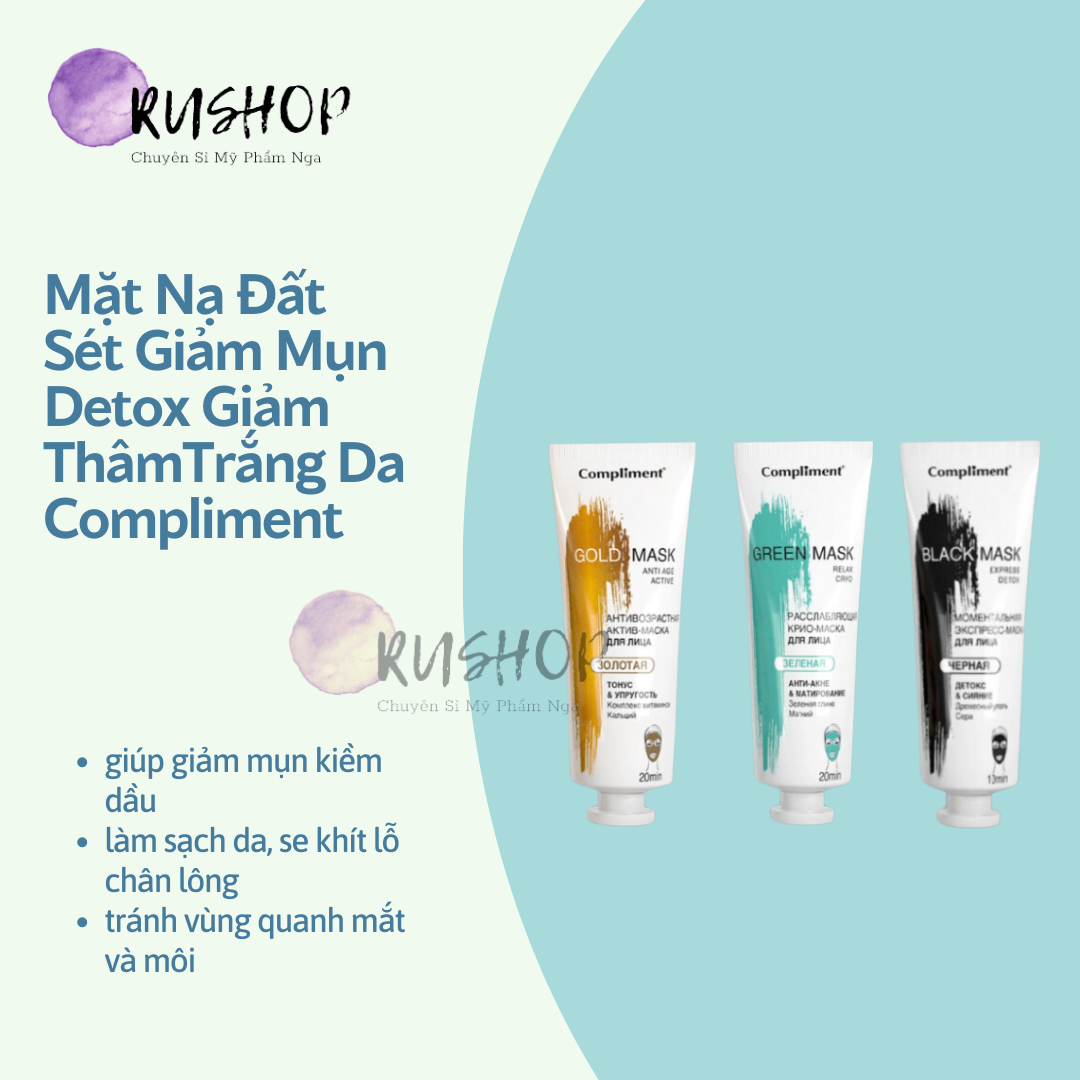 Mặt nạ Compliment Green Mask Gold Mask Black Mask chống lão hóa, giảm mụn