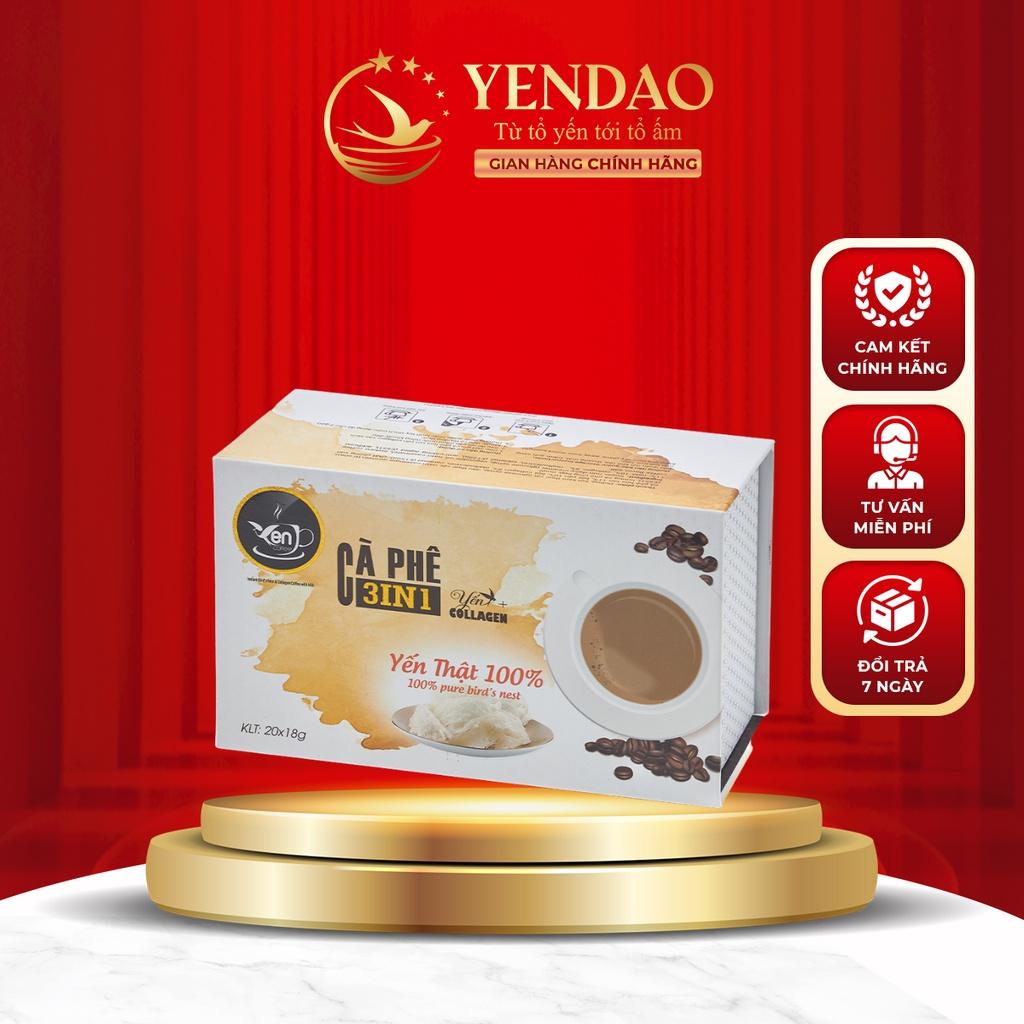 Cà phê Yến 3in1 Collagen Yến Đảo Thơm Ngon Giải Tỏa Căng Thẳng, Mệt Mỏi 20 Gói/ Hộp