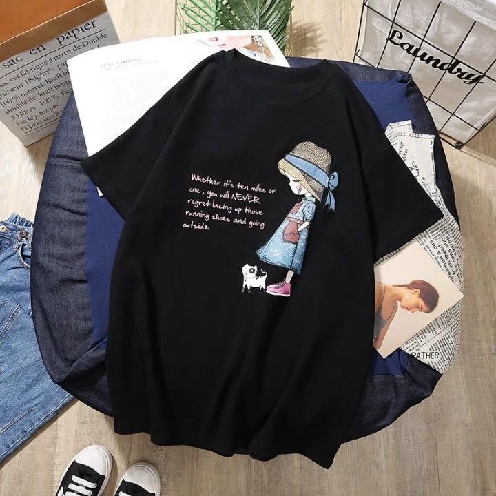 Áo Thun Tay Lỡ Unisex  Freesize 40-70kg