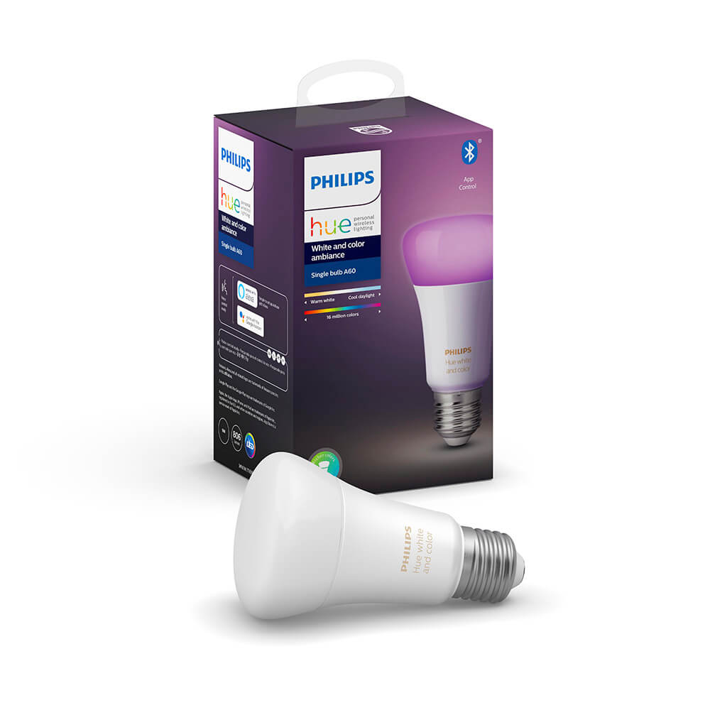 Bóng đèn thông minh RGB Philips Hue White and Color Ambiance E27 9W - Hàng chính hãng