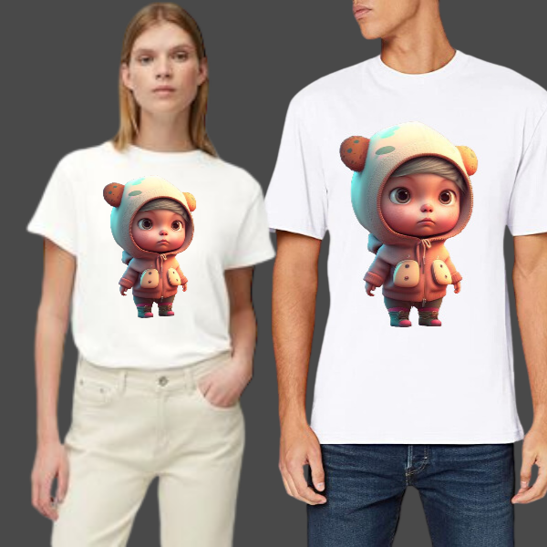 Áo Thun Nam Nữ Cổ Tròn, Áo Đôi, Áo Team Năng Động Trẻ Trung, Hình In 3d Sắc Nét, Tay Lỡ Trẻ Trung Và Thanh Lịch - DOPEL