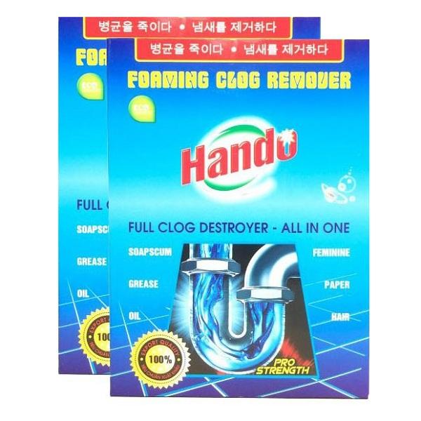 Bộ 2 Gói bột thông cống Hando 100g xuất khẩu cực mạnh - an toàn cho đường ống