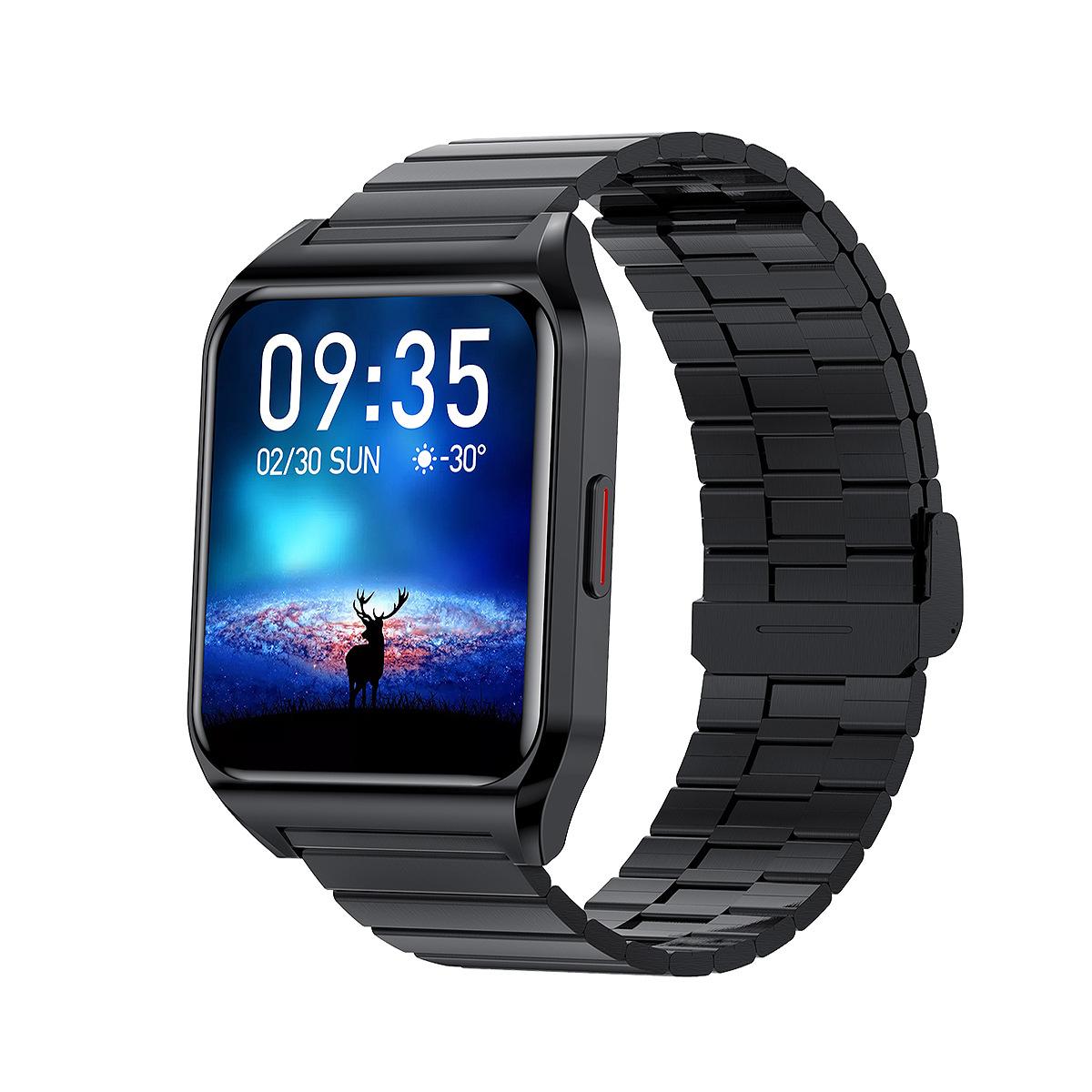Phong cách mới nhất mẫu riêng H60 loại màn hình 1.69 inch nhịp tim đồng hồ bluetooth đa chức năng cuộc gọi tập thể dục nhiệt độ cơ thể đồng hồ thông minh