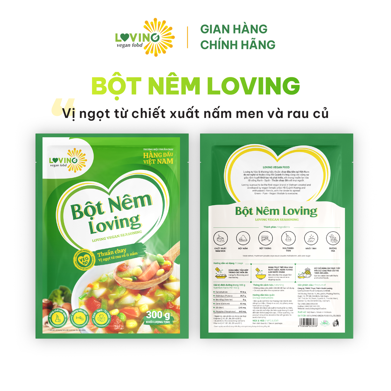 Bột Nêm Loving Thuần Chay Gói 300gram