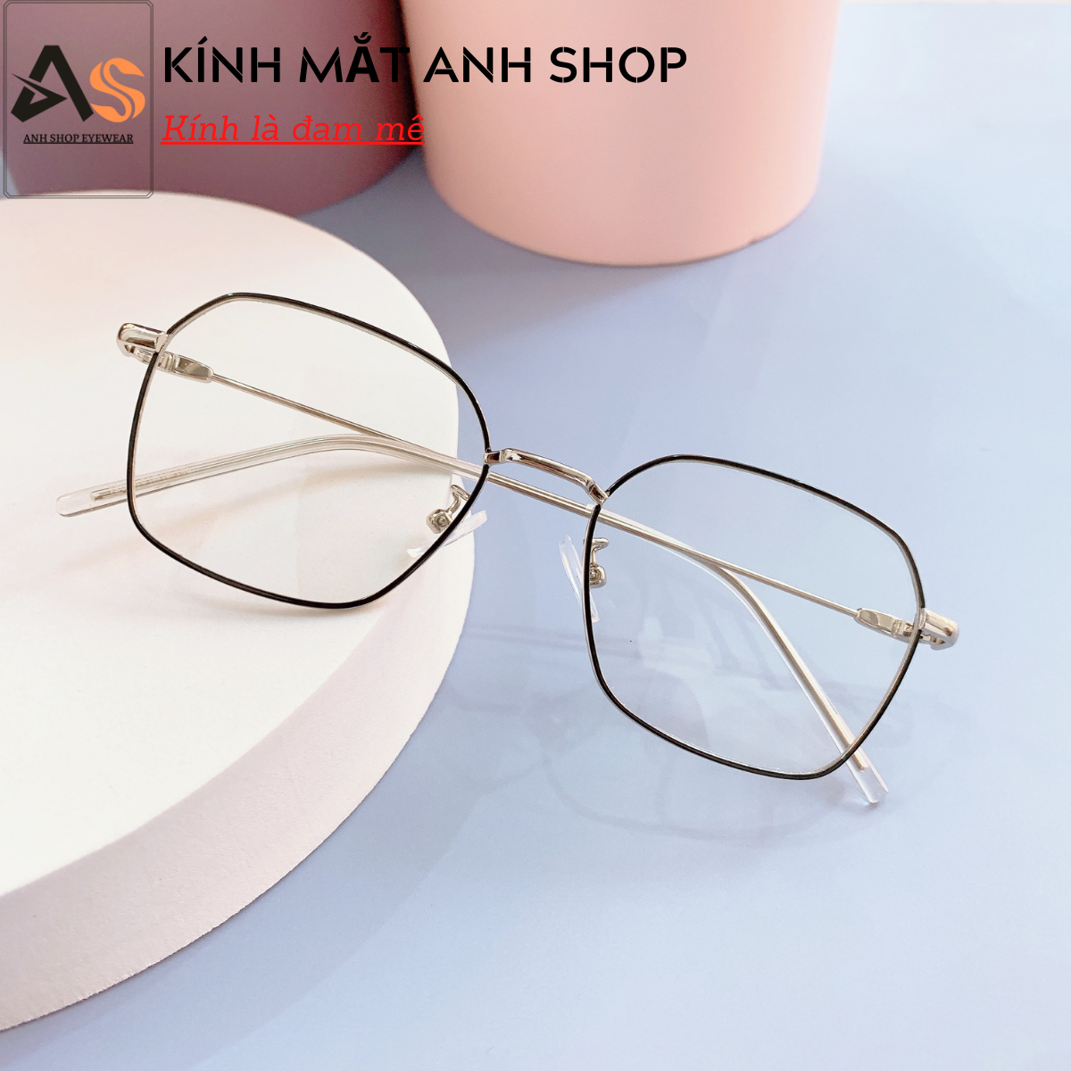 Kính vuông kim loại nam nữ 5256