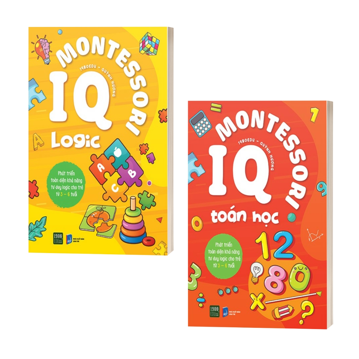 Combo IQ Montessori Logic + IQ Montessori Toán Học - Phát Triển Toàn Diện Khả Năng Tư Duy Logic Cho Trẻ Từ 3-6 Tuổi