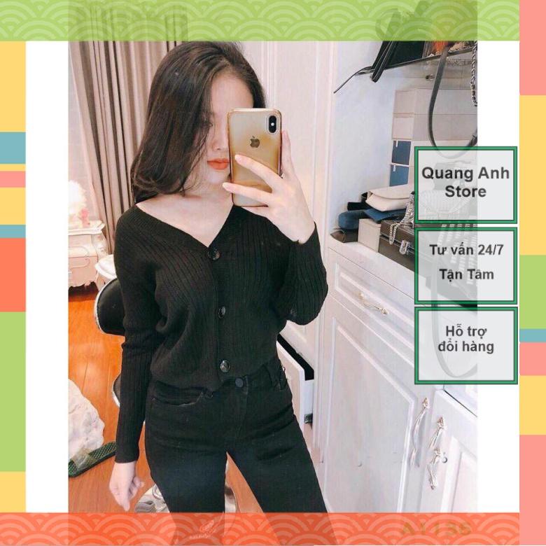 Áo Len Cadigan 3 Cúc Hàng Quảng Châu_Xưởng May Quang Anh