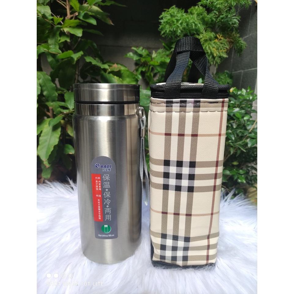 Combo bình giữ nhiệt BAOL 1500ml+túi Da Hàn Quốc - giữ nhiệt trên 8 tiếng