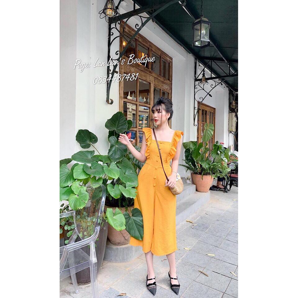 Jumsuit Cánh Tiên Quần Ống Rộng Chất Kate Lụa Freesize Dưới 55kg