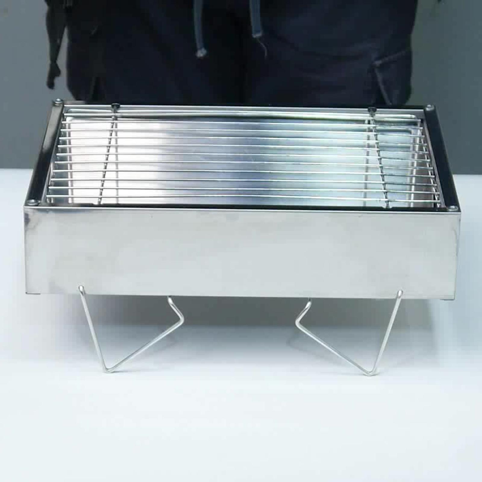 Portable   Grill Folding Stainless Steel Grill for Camping