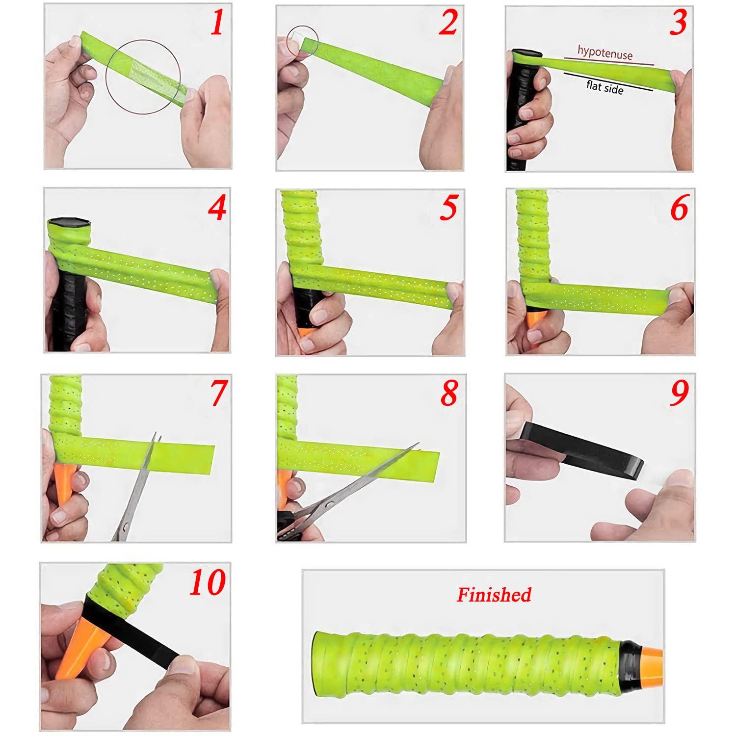 4 mảnh tay cầm vợt tennis, tay cầm cầu lông tự do, tennis tay cầm, băng vợt cho bóng quần vợt squash tennis