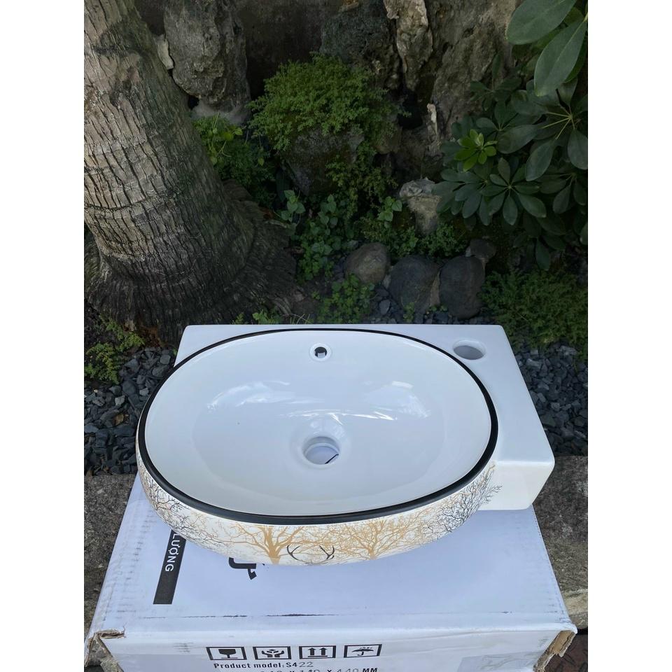 LAVABO GÓC PHẢI TREO TƯỜNG NHIỀU HOA VĂN