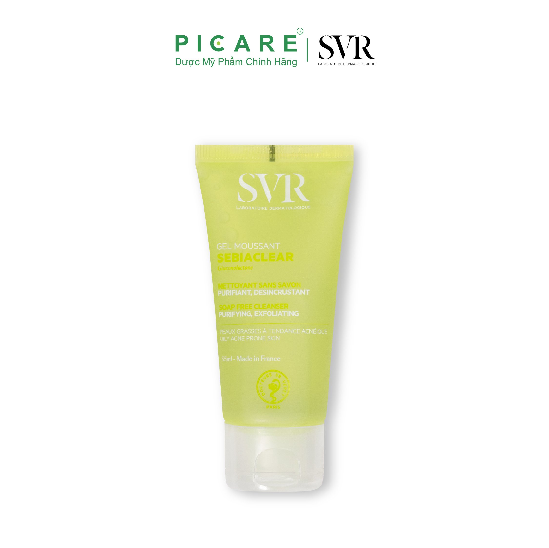 Sữa Rửa Mặt Không Chứa Xà Phòng Dành Cho Da Nhờn Mụn SVR Sebiaclear Gel Moussant 55ml
