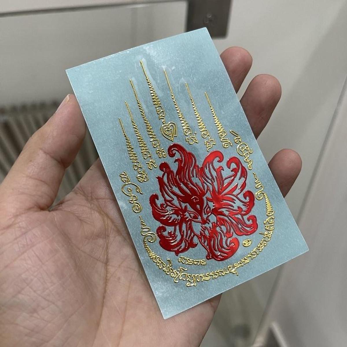 Miếng dán hồ ly tình duyên 9 đuôi đẹp lung linh, Thái Lan, phù hợp dán điện thoại