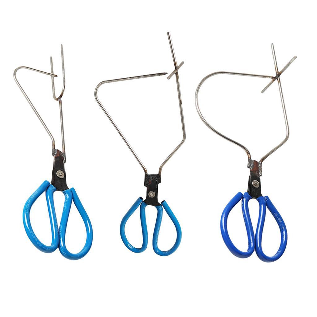 3pcs Pottery Clamp Tool Sculpture Porcelain Vises Craft with Rubber Handle