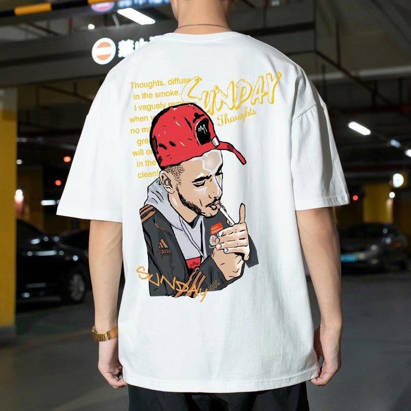 Áo Thun Nam Tay Ngắn In Hình Cá Tính