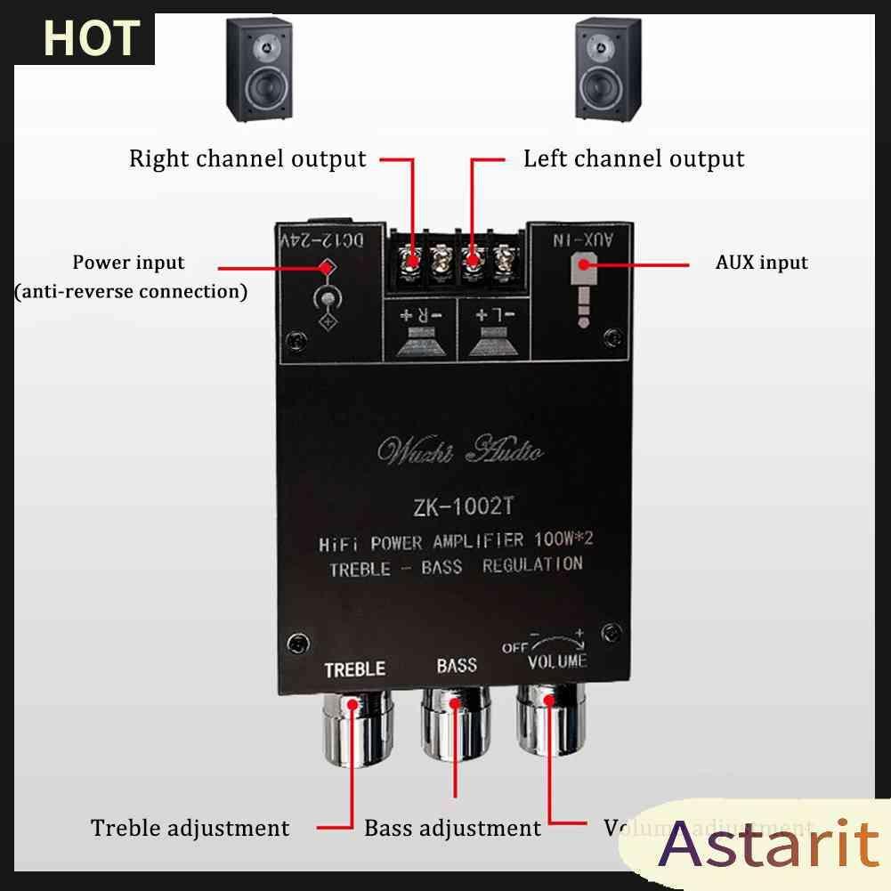 Bảng Mạch Khuếch Đại Âm Thanh ZK-1002T HIFI 2.0 Kênh 100Wx2 Chuyên Dụng
