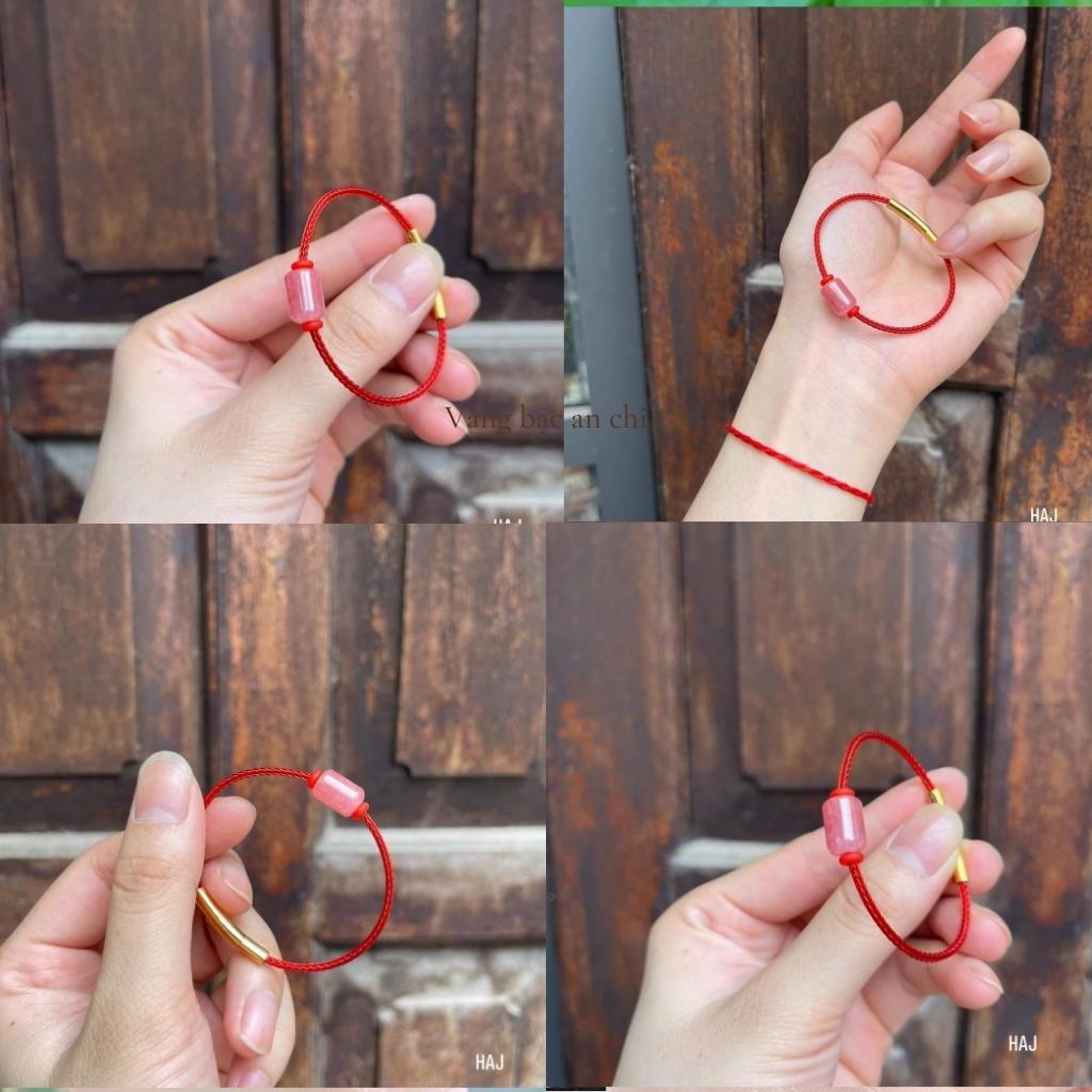 Vòng dây cáp lu thống đào hoa may mắn hanh thông ,Anchi jewelry
