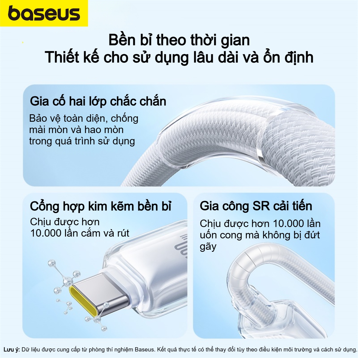 Cáp Sạc Nhanh Và Truyền Dữ Liệu Type C to Type C Baseus Crystal Clear 100W - Hàng chính hãng