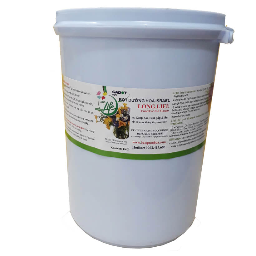 Shop Hoa Bảo Quản Hoa Cắm Lẵng, Hoa Cắm Xốp lâu tàn và hạn chế thay hoa định kỳ bằng Bột Dinh Dưỡng Hoa nhập khẩu Israel hiệu Longlife SG Của Israel