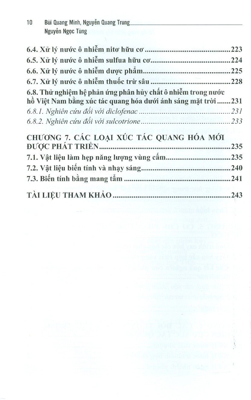 Nghiên Cứu Về Xúc Tác Quang Hóa Trong Xử Lý Nước (Ví Dụ Trong Phân Hủy Diclofenac Và Sulcotrone) (Bìa Cứng)